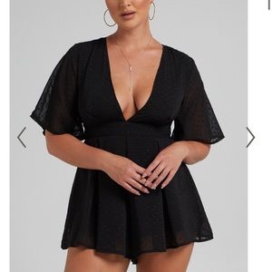Showpo Low Cut Black Romper